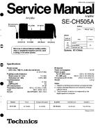 Technics - SECH-505-A - Service manual 
